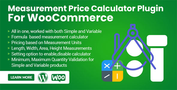 Measurement Tag Calculator plugin for WooCommerce