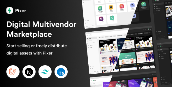 Pixer – React Laravel Multivendor Digital  Market