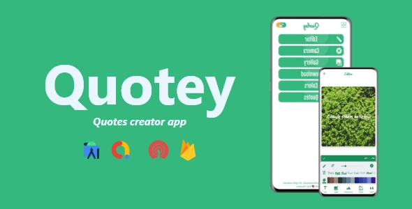 Quotey | Quotes Creator App – Add Textual inform on Describe Editor | ADMOB, FIREBASE, ONESIGNAL