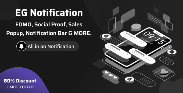 EG Notification – FOMO, Social Proof, Sales Popup and Notification Bar