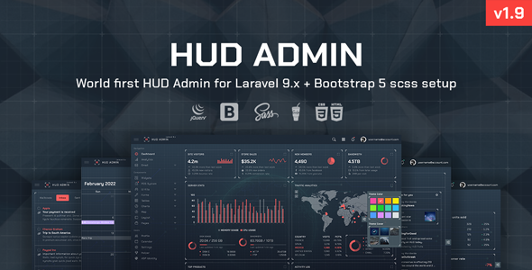 HUD – Laravel Bootstrap 5 Admin Template