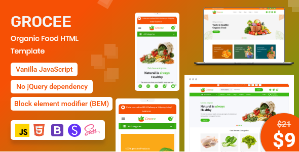 Grocee – Organic Food HTML Template