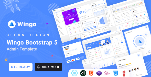 Wingo – Bootstrap 5 HTML Admin & Dashboard Template