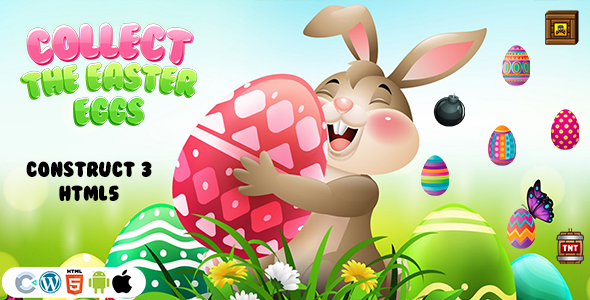 Receive The Easter Eggs Sport (Construct 3 | C3P | HTML5) Easter Sport