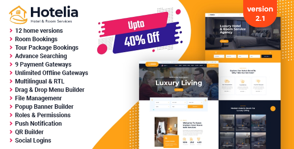 Hotelia – Hotel Booking / Tour Package Booking Management Website