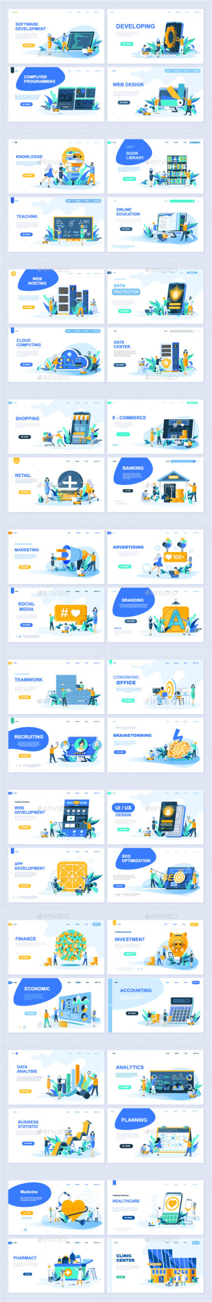 Sequence of Landing Page Templates