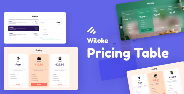 Wiloke Pricing Table Addon For Elementor