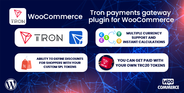 TronPay WooCommerce – Tron payments gateway plugin