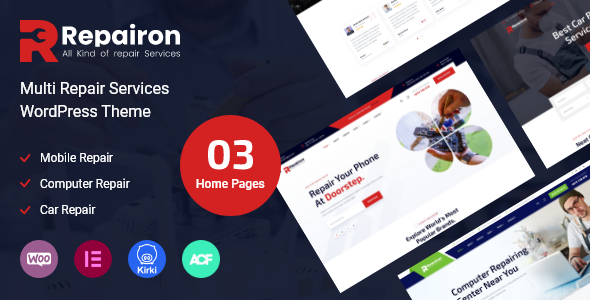 Repairon | Multi Repair Products and services WordPress Theme