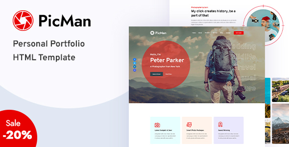 PicMan – Non-public Portfolio HTML Template