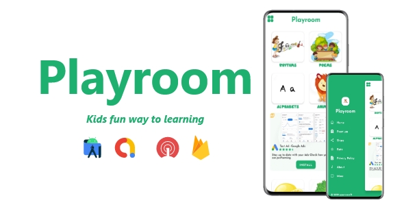 Playroom – Kids Fun Formulation To Learning | ADMOB, FIREBASE, ONESIGNAL