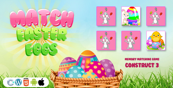 Match Easter Eggs (Create 3 | C3P | HTML5) Easter Game