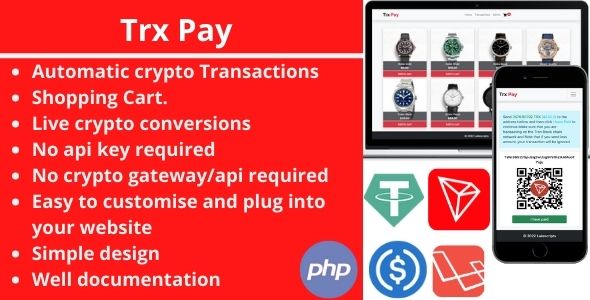 TRX PAY – Accept crypto funds on the Tron Blockchain Network