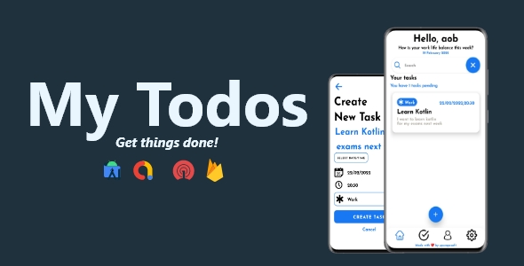 My Todos – Job & Reminder Supervisor App | ADMOB, FIREBASE, ONESIGNAL