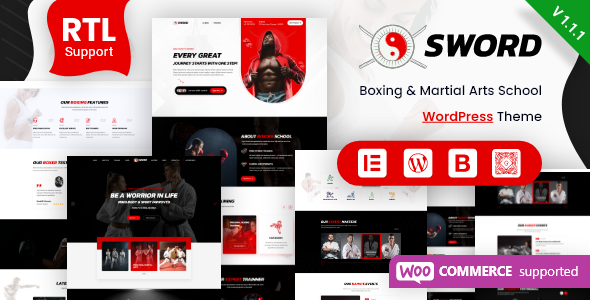 Sword – Martial Arts Boxing WordPress Theme + RTL