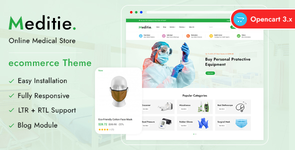 Meditie – The Clinical Retailer Opencart 3.x Responsive Theme