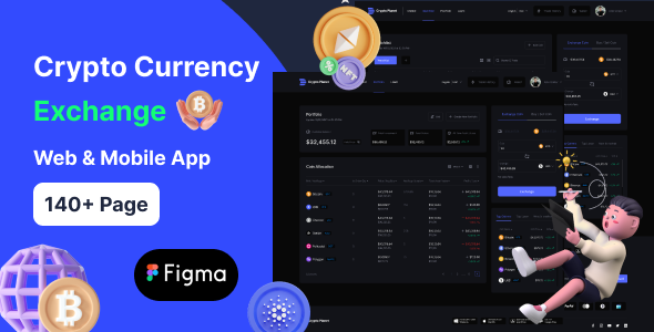 Crypto Planet – Crypto Trading Substitute UI Template In Figma