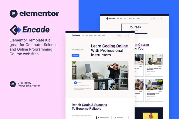 Encode – Online Programming & Laptop Science Route Elementor Template Equipment