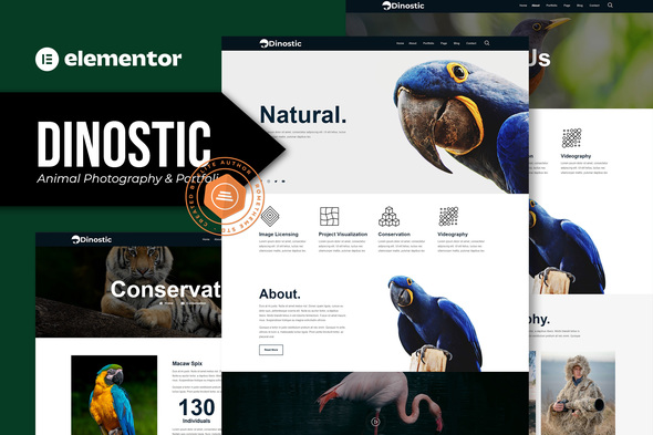 Dinostic – Animal Photography & Portfolio Elementor Template Equipment