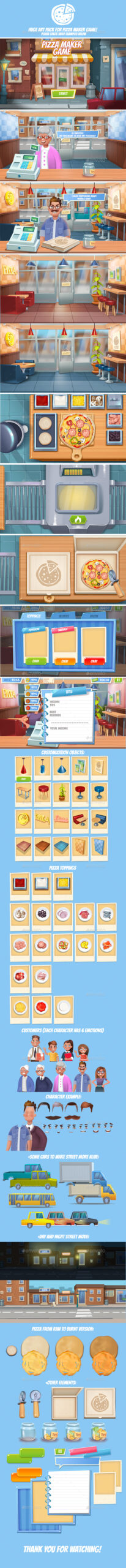 PIZZA MAKER GAME ART PACK