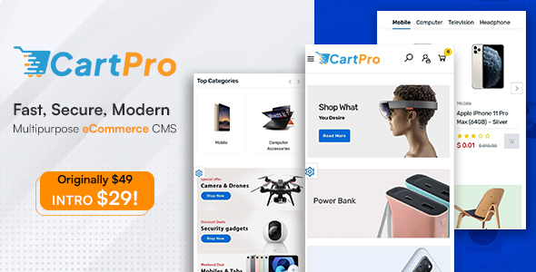 CartPro eCommerce – Multipurpose laravel eCommerce CMS