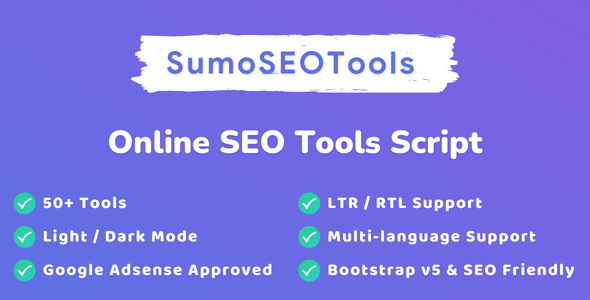 SumoSEOTools – Online site positioning Instruments Script