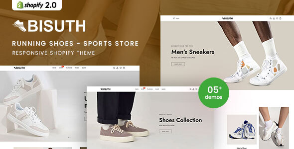 Bisuth – Working Sneakers, Sports activities Sneakers & Dresses Shopify 2.0 Theme