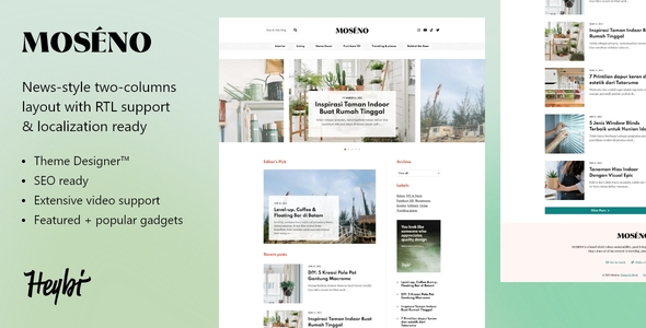 Moseno: Multipurpose Theme for Blogger