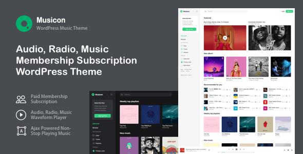 Musicon – WordPress Membership Tune Theme