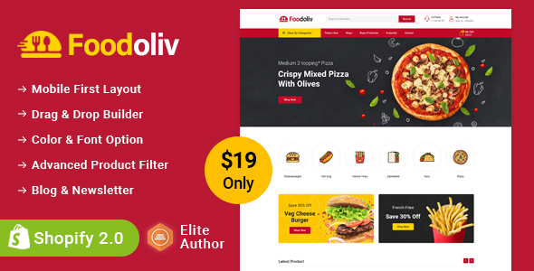 Foodoliv – Speedily Food Restaurant Retailer Shopify 2.0 Responsive Theme