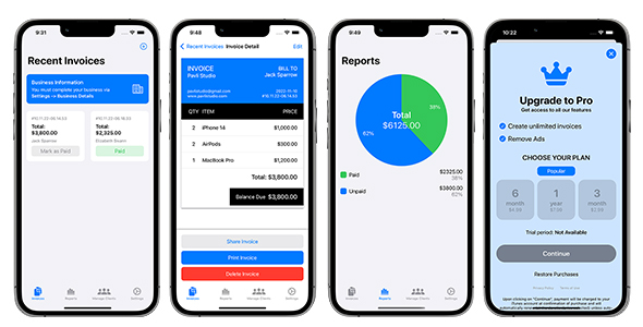 Invoice Maker App – SwiftUI Burly iOS Utility