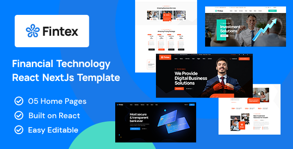 Fintex – Consulting & Monetary React NextJs Template