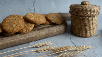 Oatmeal cookies, dietary meals, natural meals