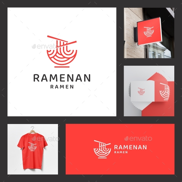 ramen logo line