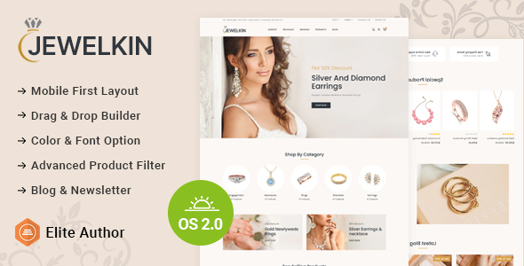 Jewelkin  – Top price Jewelry Store Shopify 2.0 Responsive Theme