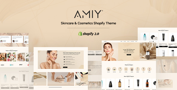 Amiy  – Elegance & Cosmetics Shopify Theme