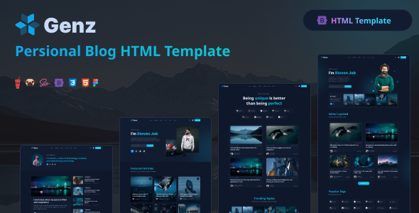 Genz – Artistic Private Blog HTML Template