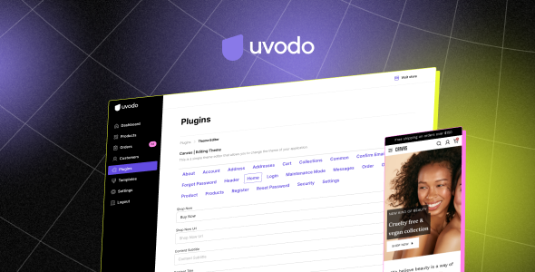 Theme Editor plugin for Uvodo – Headless eCommerce Platform