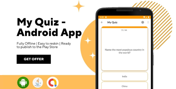 My Quiz – Offline Database –  Ready To Publish – Admob