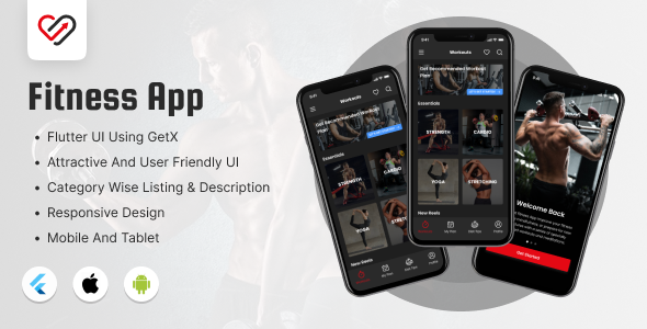 Fitness app – Flutter App UI Equipment