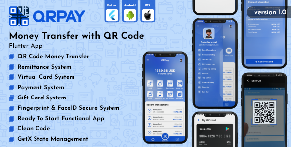 QRPay – Money Switch with QR Code Flutter App