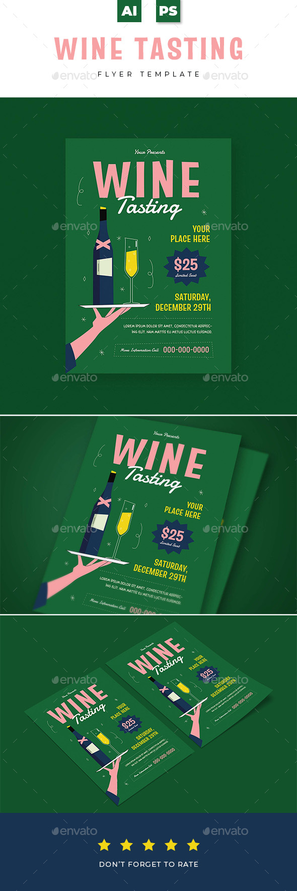 Sleek Wine Tasting Flyer