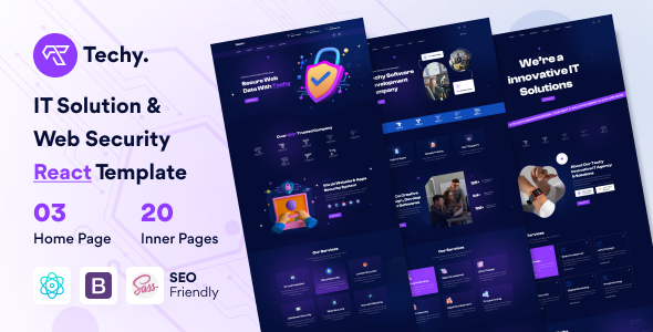 Techy – IT Acknowledge & Internet Security React Template