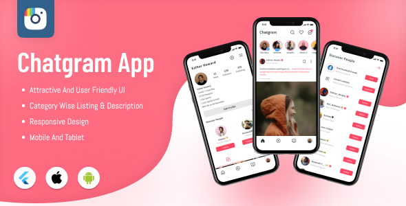 Chatgram – Instagram Clone Flutter App UI Kit