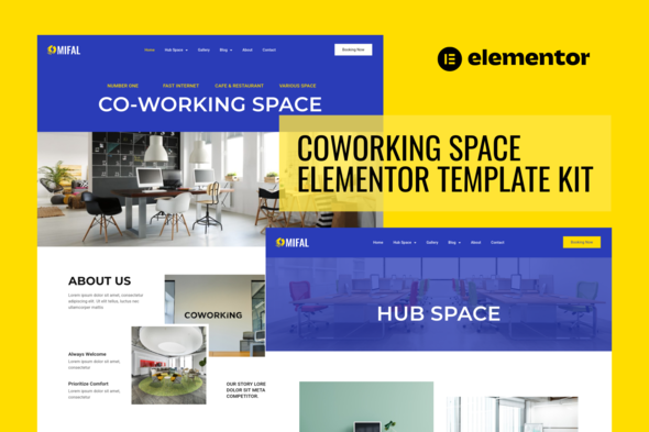 Mifal – Coworking Dwelling Elementor Template Kit