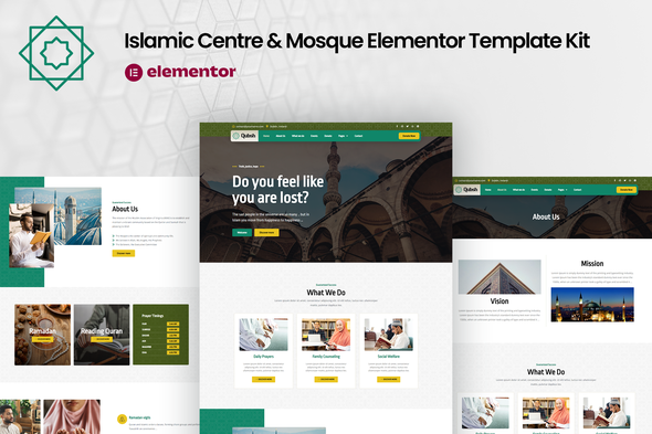 Qubsh – Islamic Centre & Mosque Elementor Template Kit