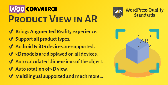 WooCommerce Product View in AR (Augmented Reality) | 3D Product View