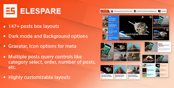 Elespare Pro – News Addons for Elementor