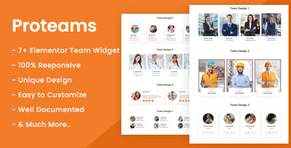 Proteams – Team Member Plugin For Elementor