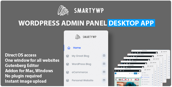 SmartyWP – WordPress Admin Panel Mac, Windows